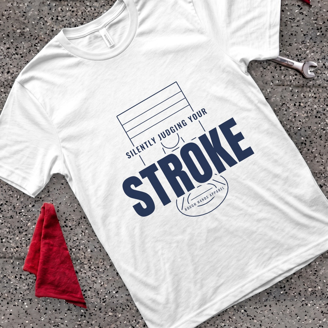 Silently Judging Stroke T-Shirt - White
