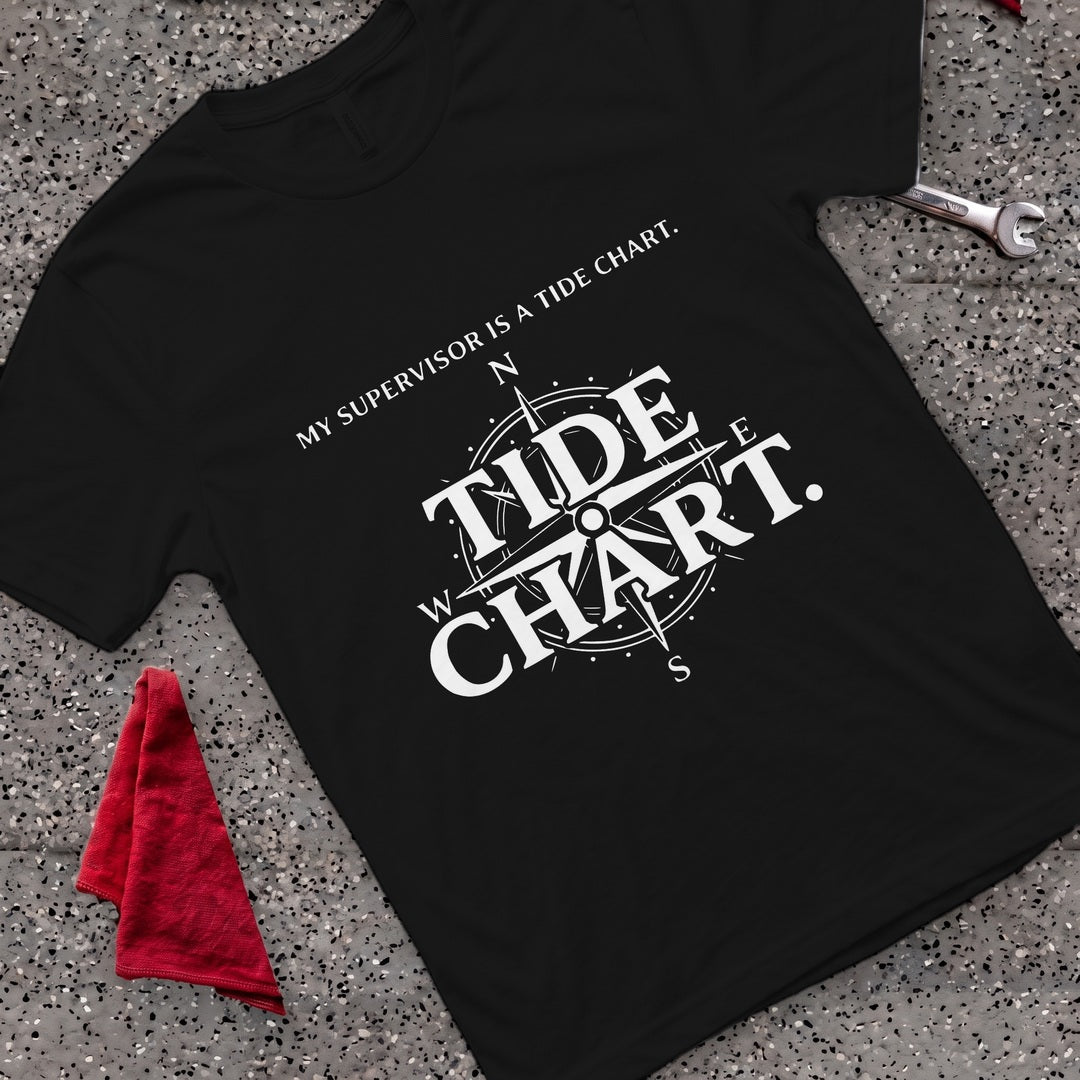 Tide Chart T-Shirt - Black