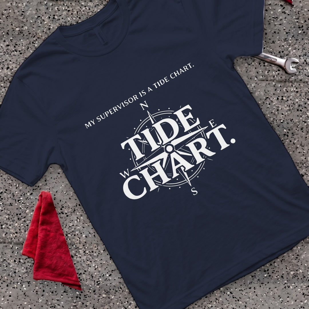 Tide Chart T-Shirt - Navy