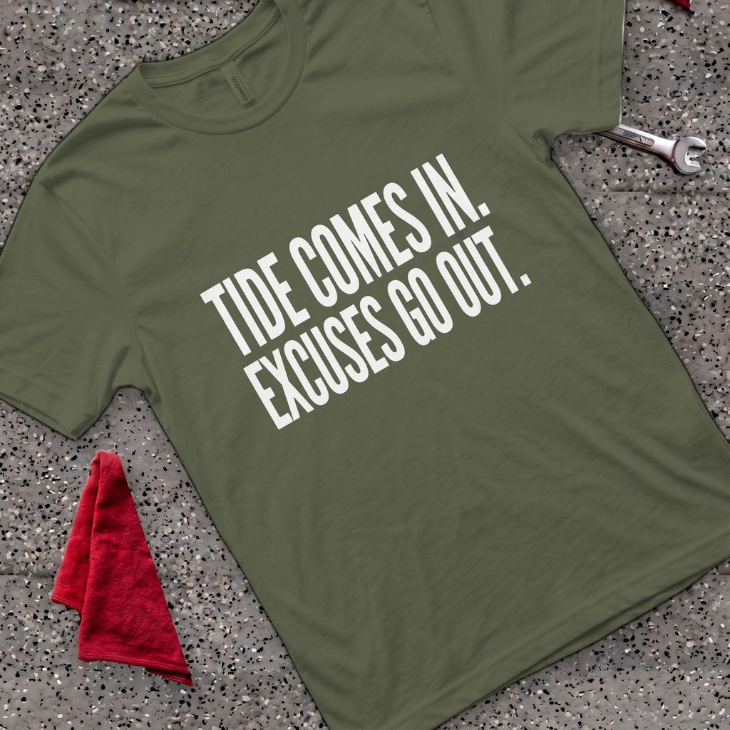 Tide & Excuses T-Shirt - Military Green