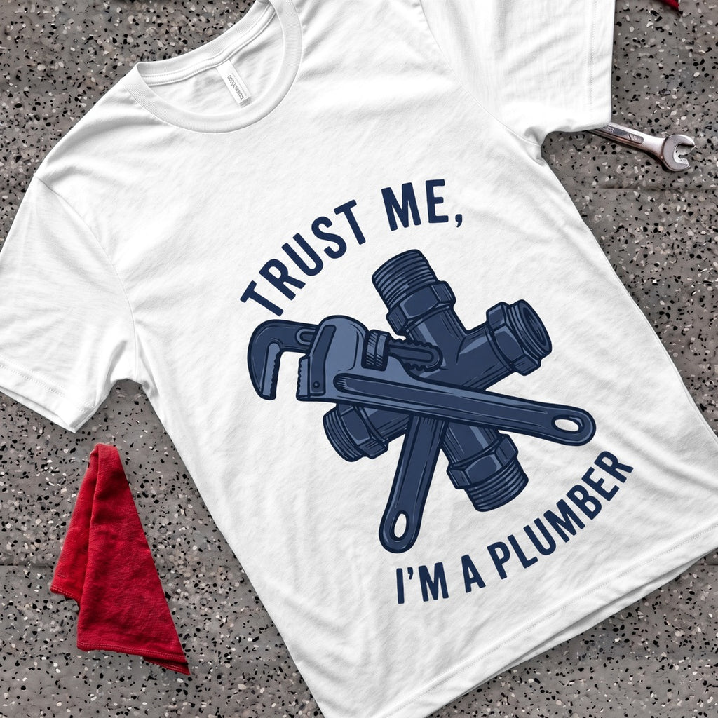 I'm A Plumber T-Shirt - White