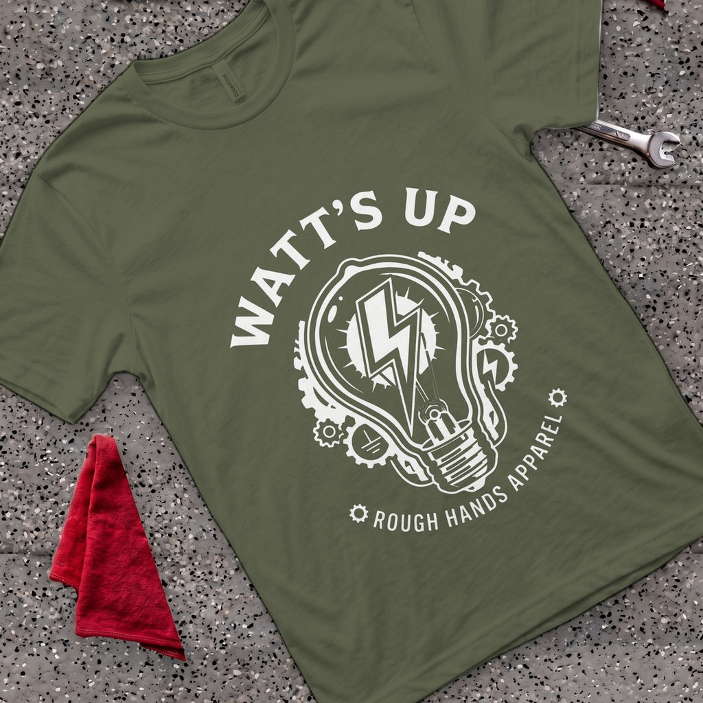 Watt's Up T-Shirt - Military Green