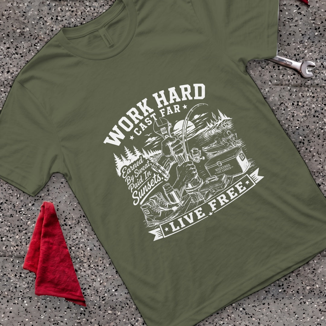 Cast Far T-Shirt - Military Green