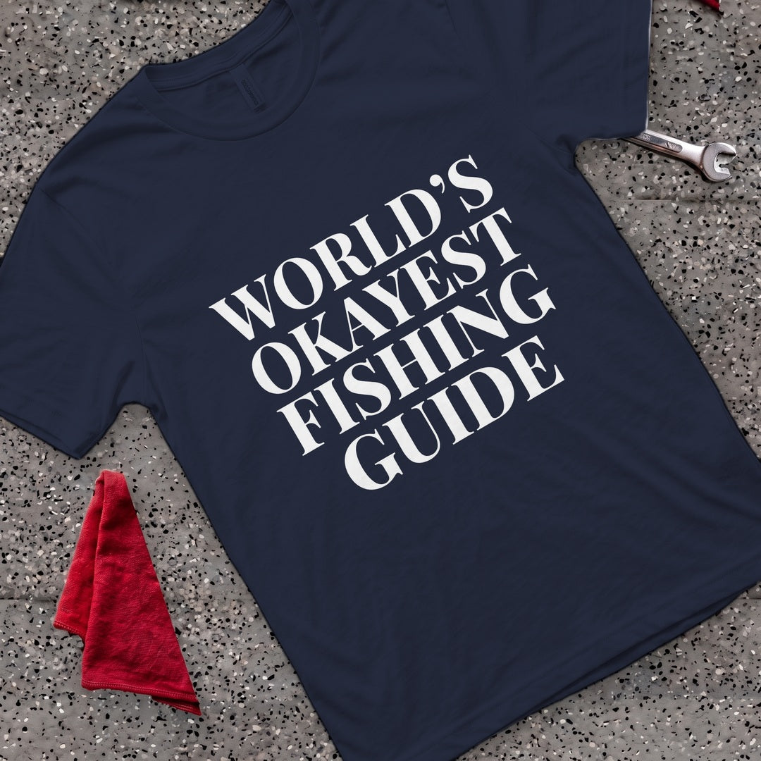 Okayest Fishing Guide T-Shirt - Navy